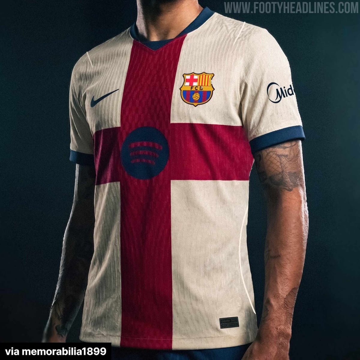 Maillot de Barcelone blanc et crème 2027